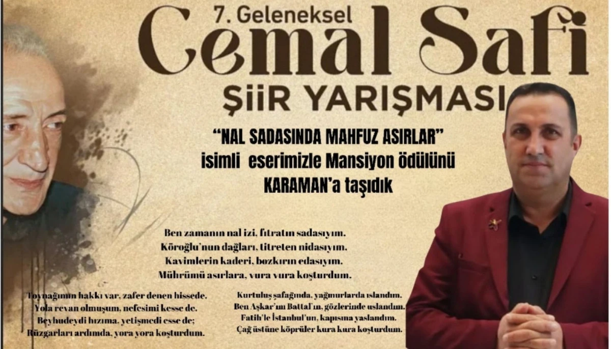 KARAMANLI ŞAİR İBRAHİM ŞAŞMA&rsquo;YA SAMSUN'DAN  &Ouml;D&Uuml;L
